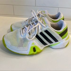 adidas Men’s Tennis Shoes, White Neon Yellow